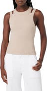 Hudson Jeans High Neck Cut Out Tank