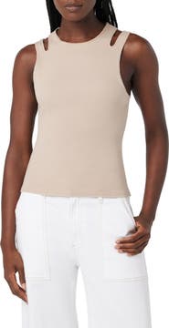 Hudson Jeans High Neck Cut Out Tank