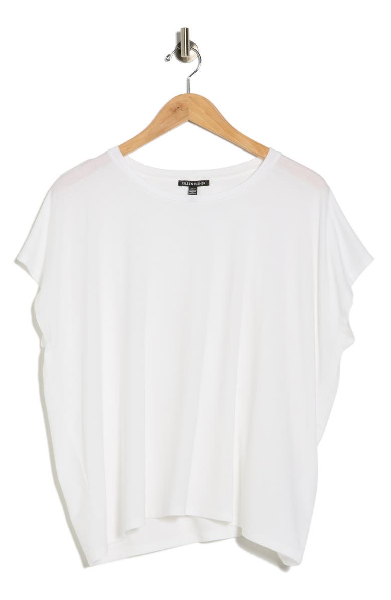 Eileen Fisher Boxy Crewneck Top, Main, color, White
