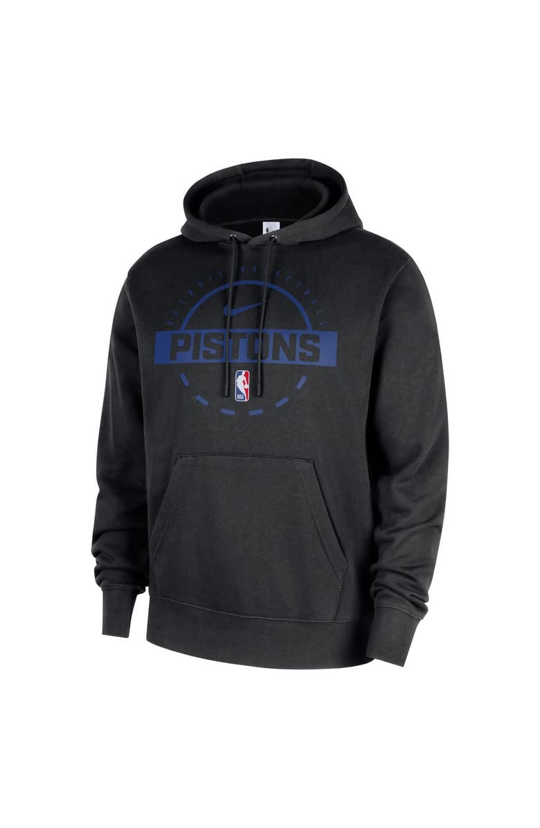 Nike Men's Nike Black Detroit Pistons 2025/26 Authentic Practice Club Pullover Hoodie, Alternate, color, Black