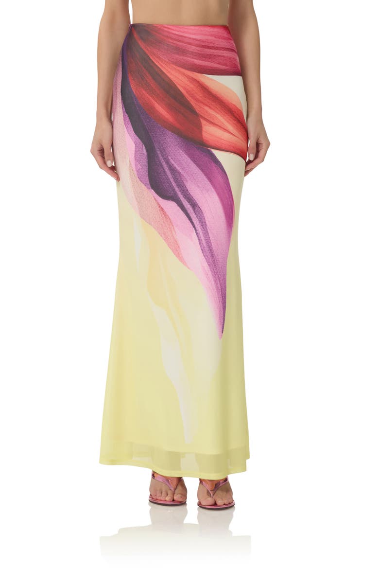 Tegan Maxi Skirt, Main, color, LEMON LOTUS
