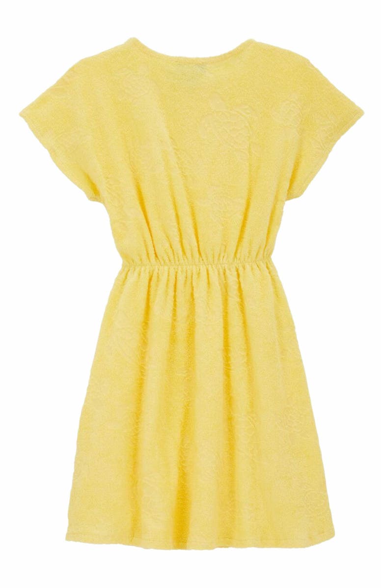 Vilebrequin Kids' Little Golden Terry Dress, Alternate, color, Popcorn