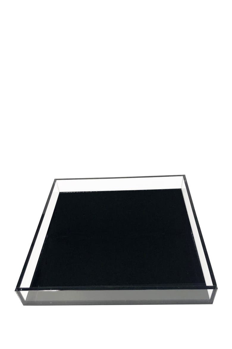Black Square Tray, Main, color, BLACK