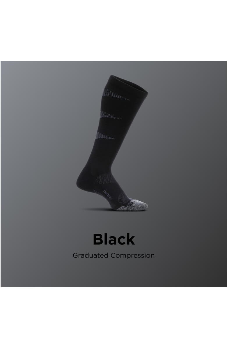 Feetures Graduated Compression Light Cushion Knee High Compression Socks, Alternate, color, Black