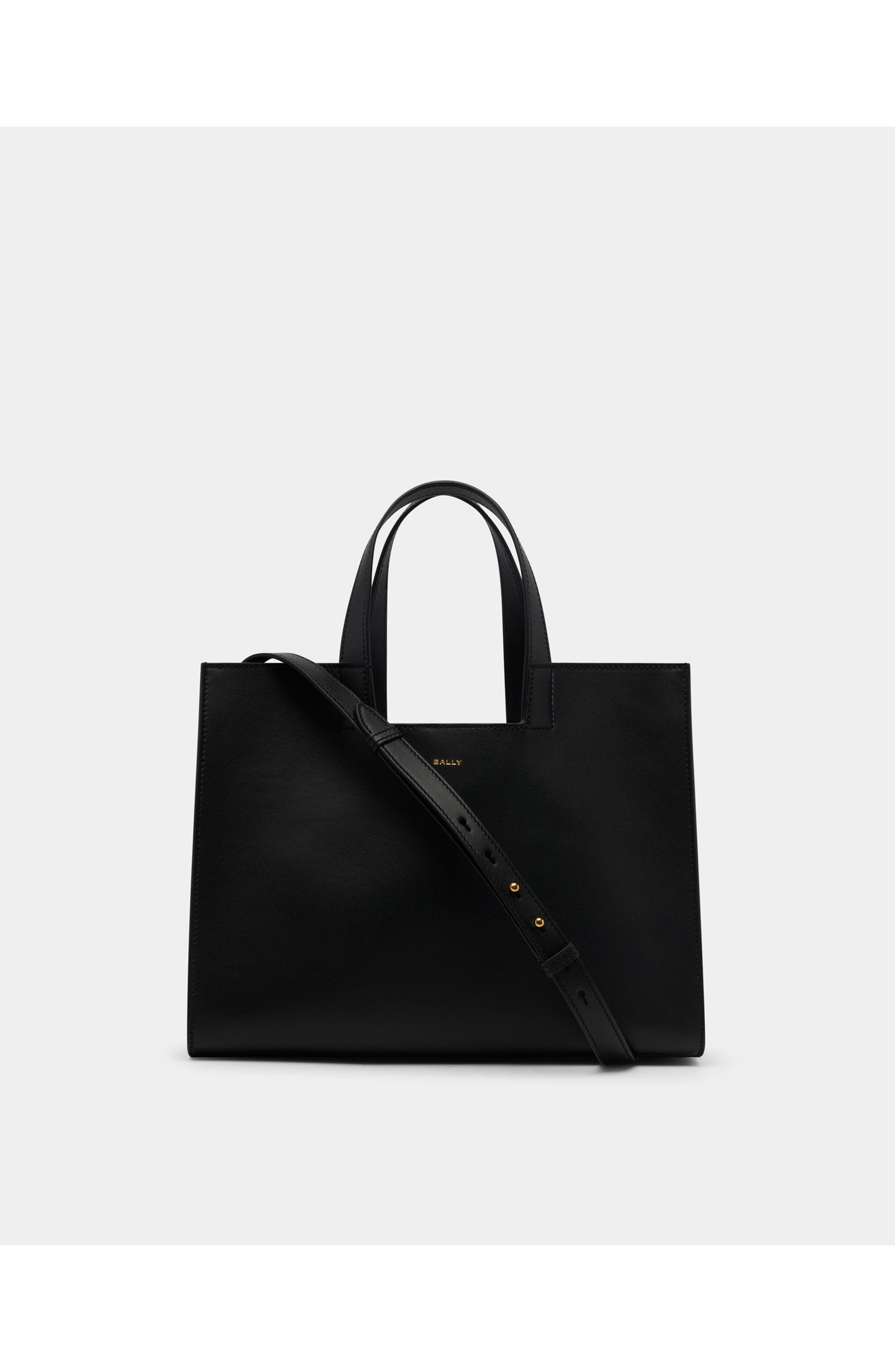 Bally Easy Bally Tote Bag in Leather, Main, color, Black
