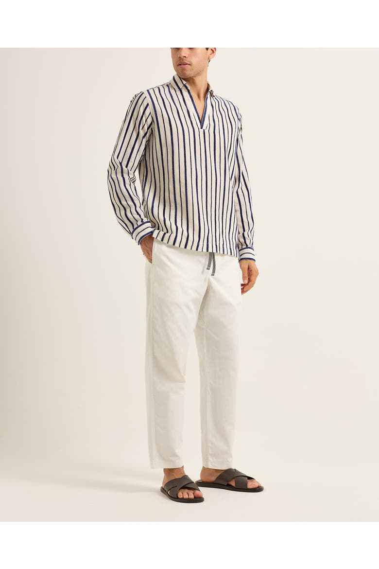Ridley Relaxed-Fit Shirt, Main, color, White Sand/Night Iris