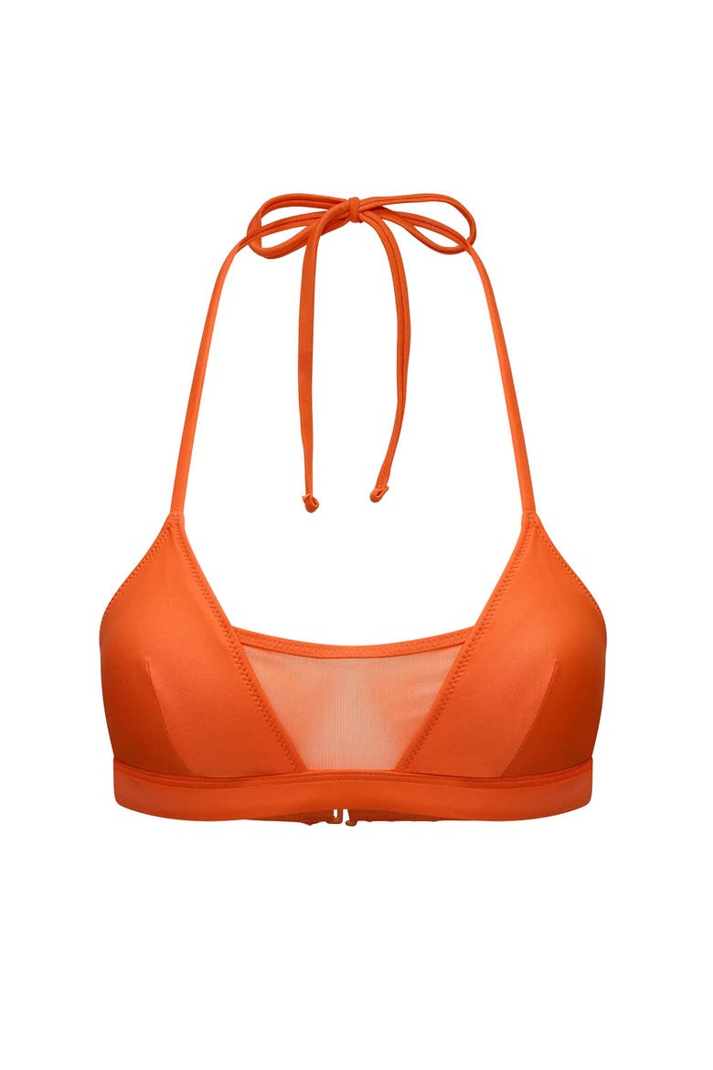 Terri Swimwear Bikini Top, Alternate, color, Dark orange