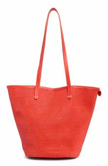 Choupette Diamond Perforated Leather Tote