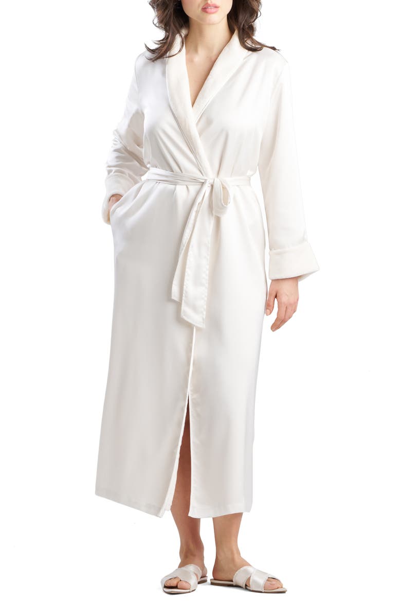 Satin Plush Long Robe, Main, color, WAW