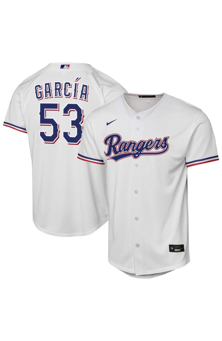 Nike Youth Nike Adolis Garcia White Texas Rangers Home Replica Player Jersey, Main, color, 