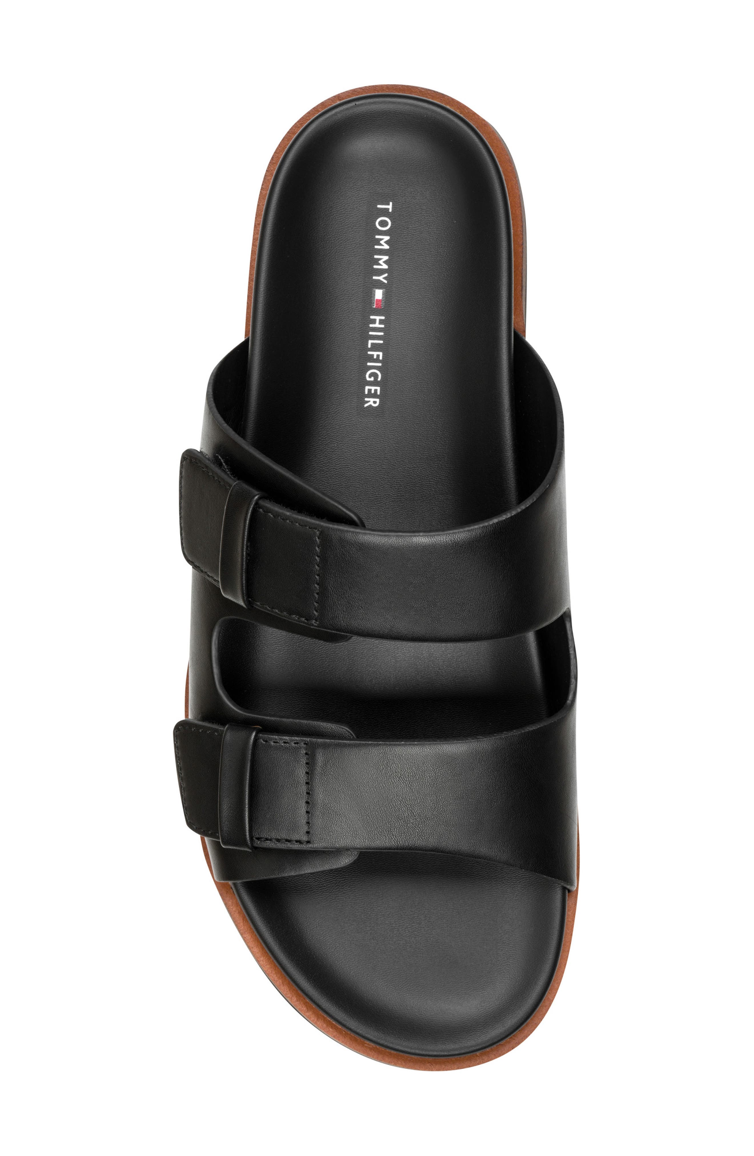 Tommy Hilfiger Welker Double Strap Slide Sandal, Alternate, color, Black