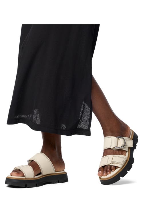 Sorel Rein Dual-grip Slide Sandals In Chalk/black