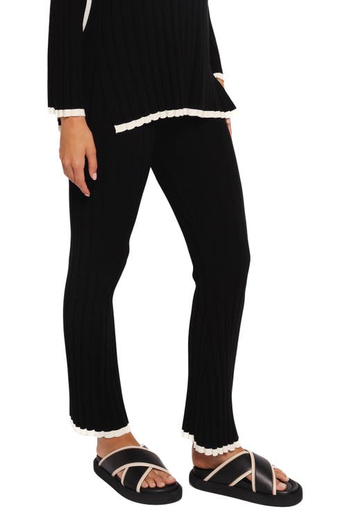 Petal And Pup Petal & Pup Dora Rib Knit Ankle Pants In Black