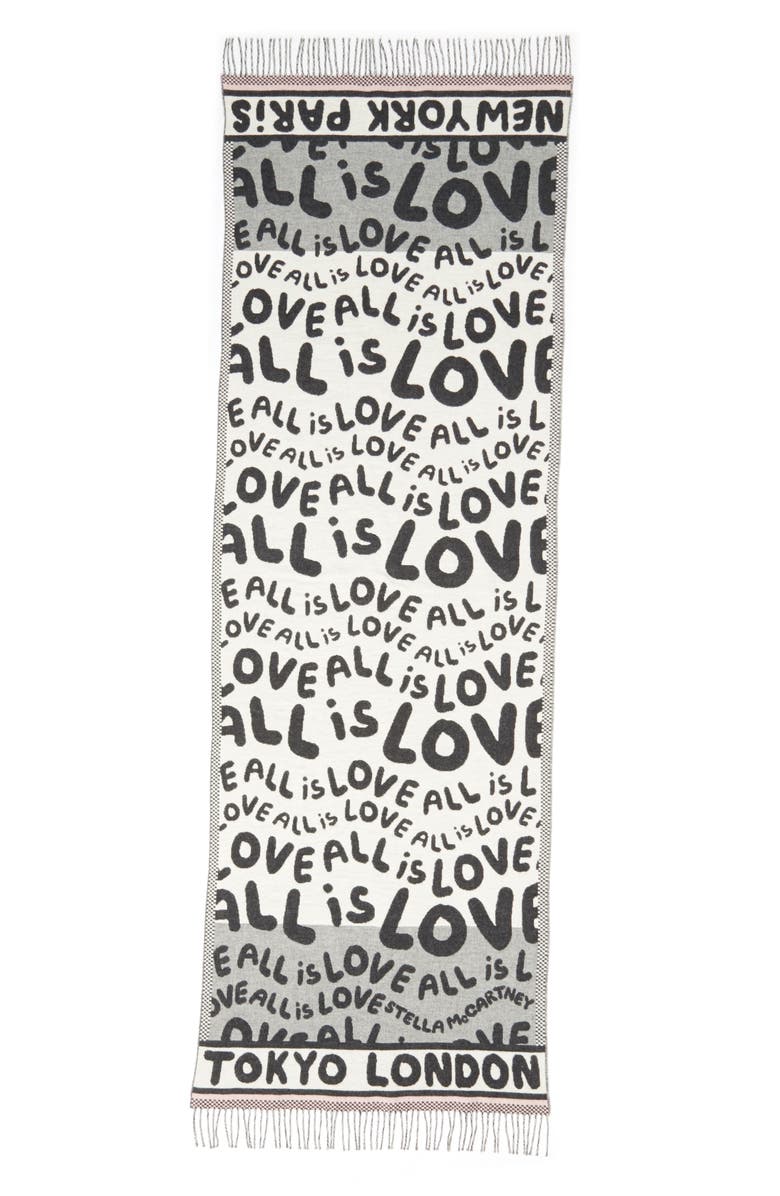 Stella McCartney All Is Love Wool & Cashmere Scarf, Main, color, 