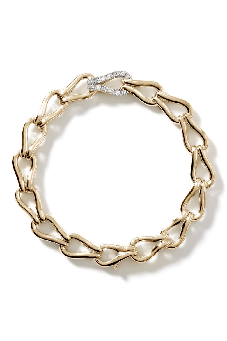 Surf Bracelet, 14K Gold, Diamonds, Alternate, color, GOLD