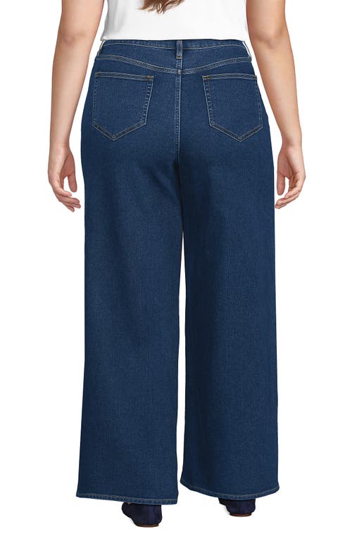 Shop Lands' End Recover Denim High Rise Extra Wide Leg Jeans In Crawford Wash
