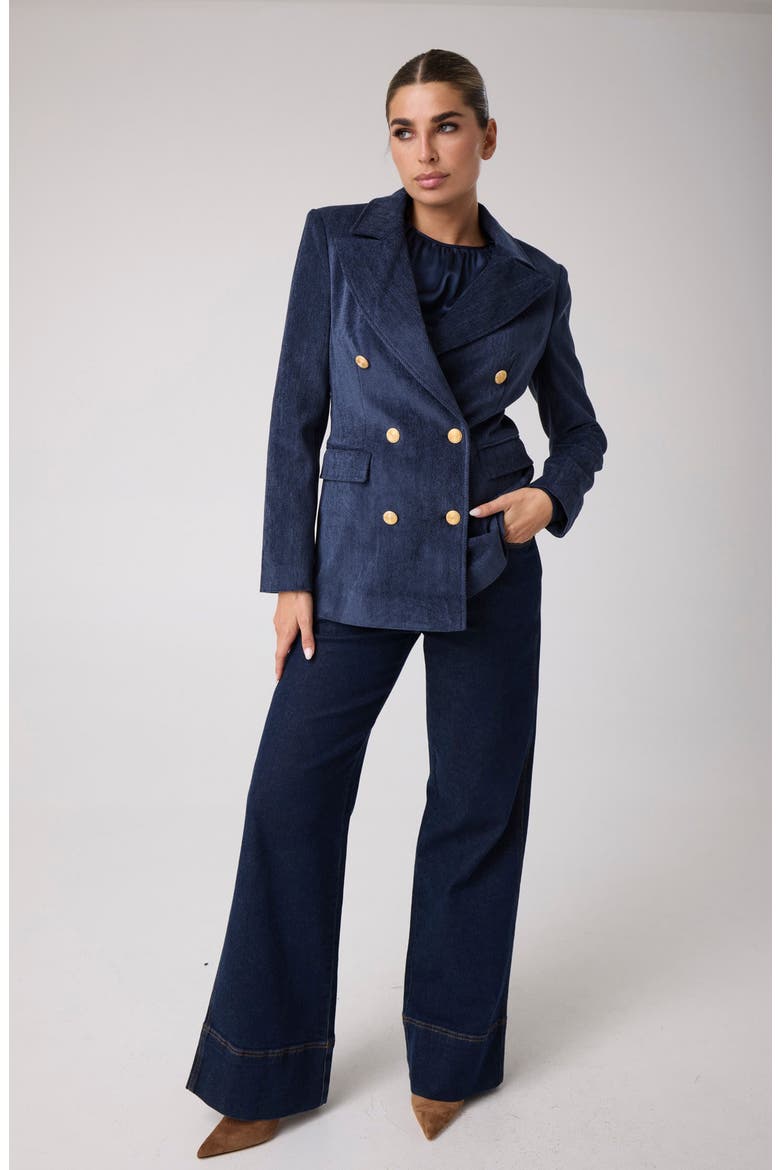 Lille Double Breasted Blazer, Alternate, color, DARING OCEAN MULTI