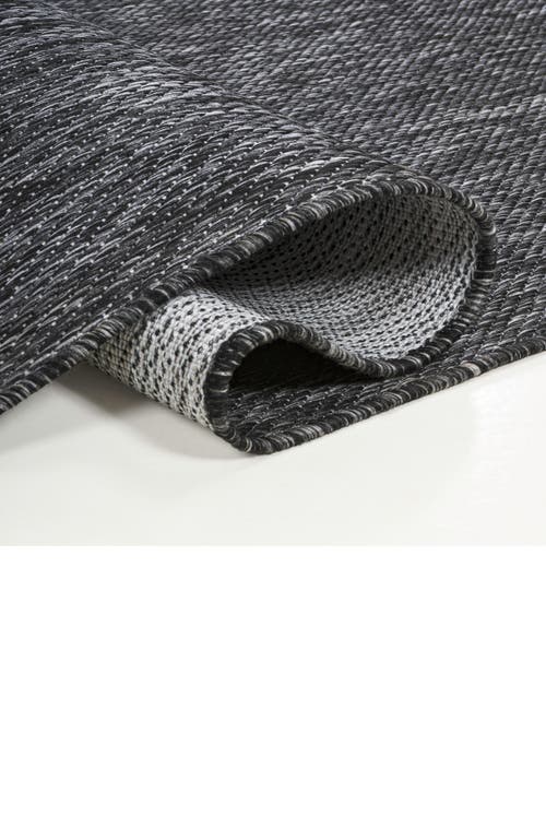 Jonathan Y Miles Modern Minimalist Radius Corner Solid Indoor/outdoor Shaped Area Rug In Dark Gray