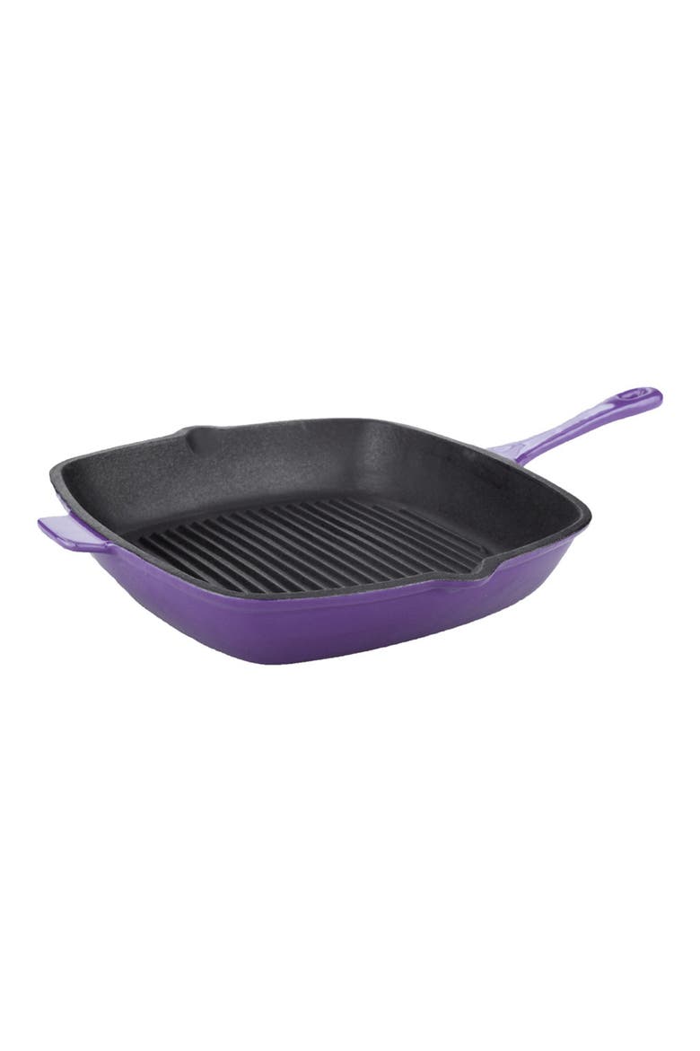 INTERNATIONAL 11" Cast Iron Purple Grill Pan, Main, color, PURPLE