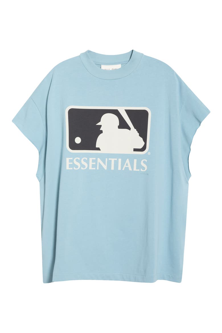 x Franklin '90s Cutoff Cotton T-Shirt, Alternate, color, STONE BLUE
