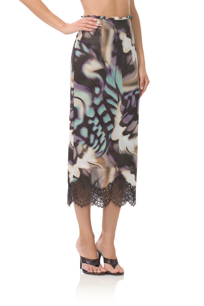 Ackley Lace Trim Midi Skirt, Alternate, color, FEATHER SWIRL