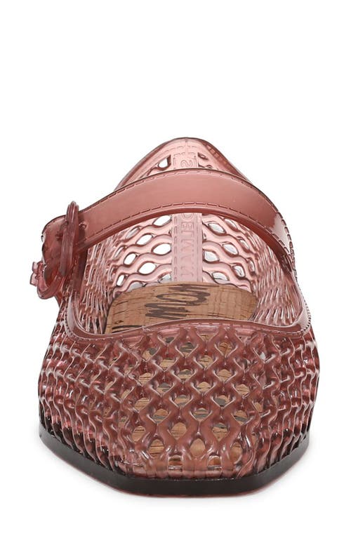 Sam Edelman Michaela Jelly Mary Jane Flat Pink Lily Jelly In Pink Lily