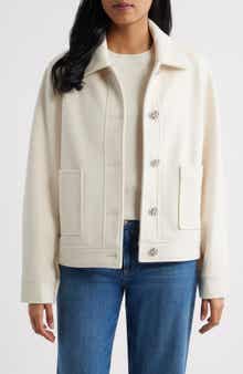 Jewel Button Flannel Jacket