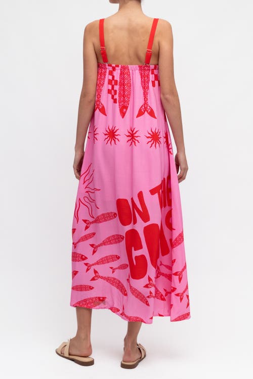 Paper Heart On The Coast Maxi Dress In Pink