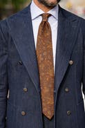 Elizabetta Borromeo - Extra Long Printed Silk Tie for Men