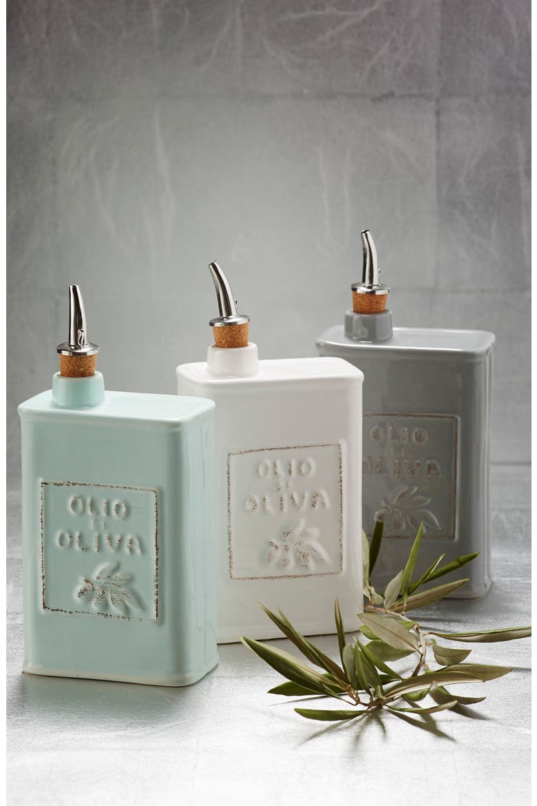 Lastra Stoneware Olive Oil Container, Alternate, color, WHITE