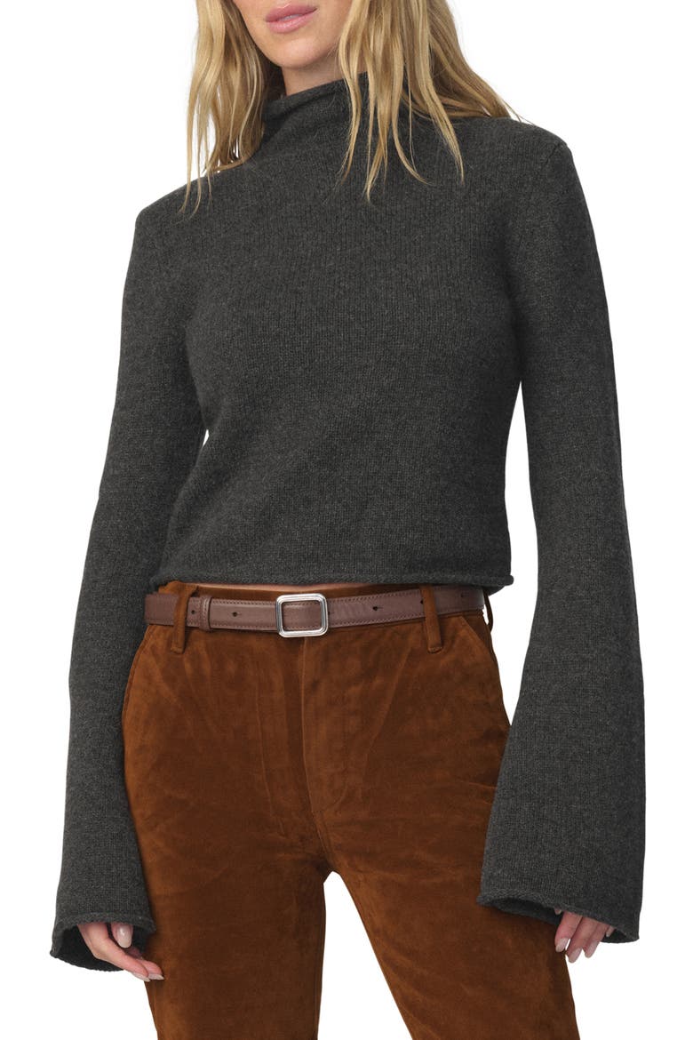 The Jane Wool & Yak Hair Turtleneck Sweater, Main, color, CHARCOAL