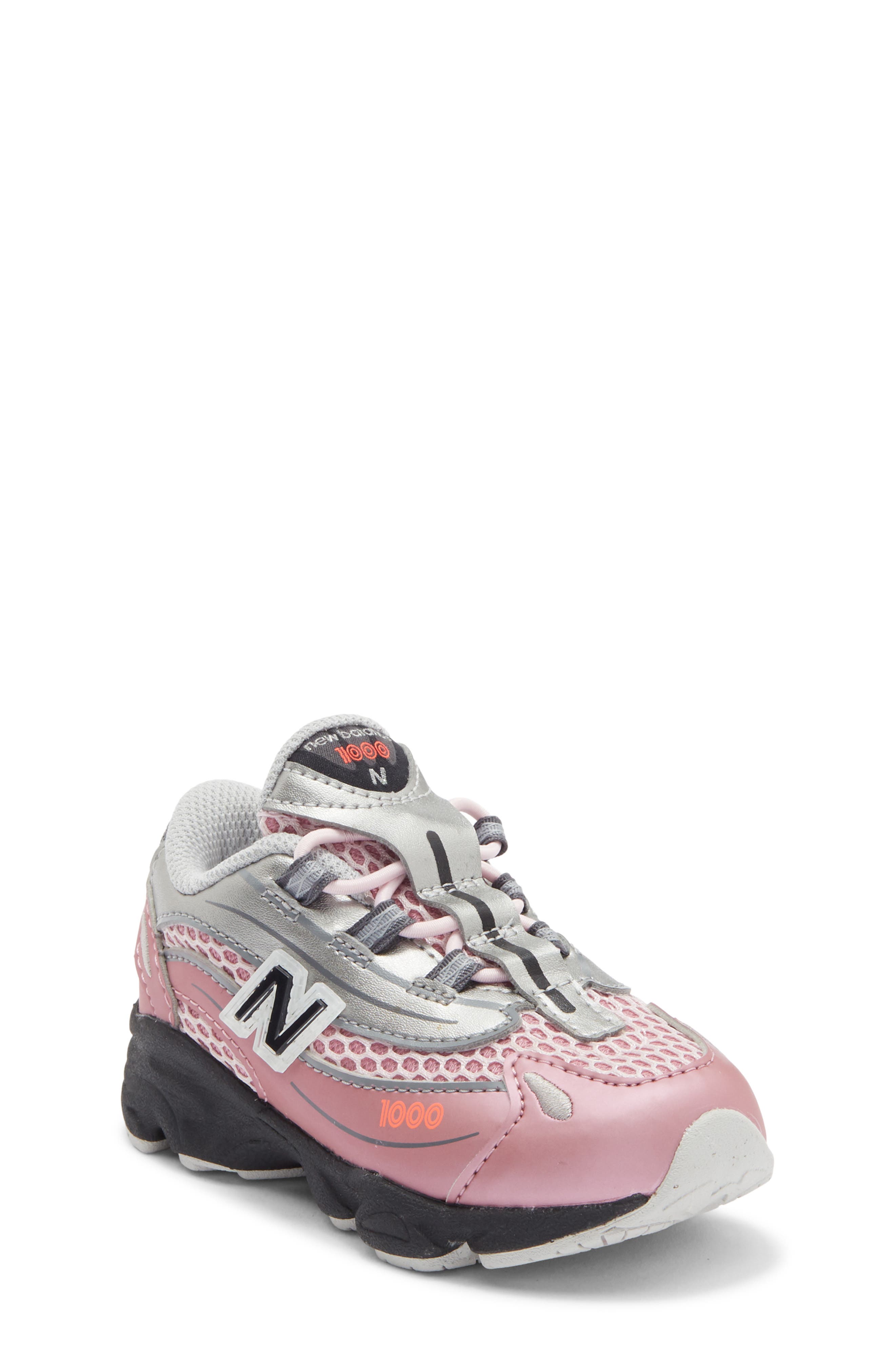 New Balance Kids' 1000 Sneaker, Main, color, Pink Taffy/ Silver Metallic