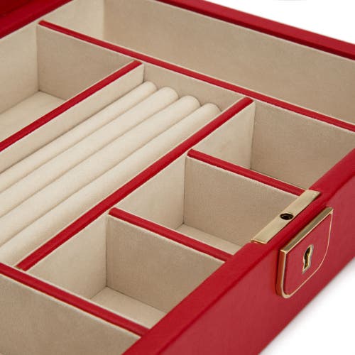 Wolf Palermo Medium Red Jewelry Box 213272 In Red