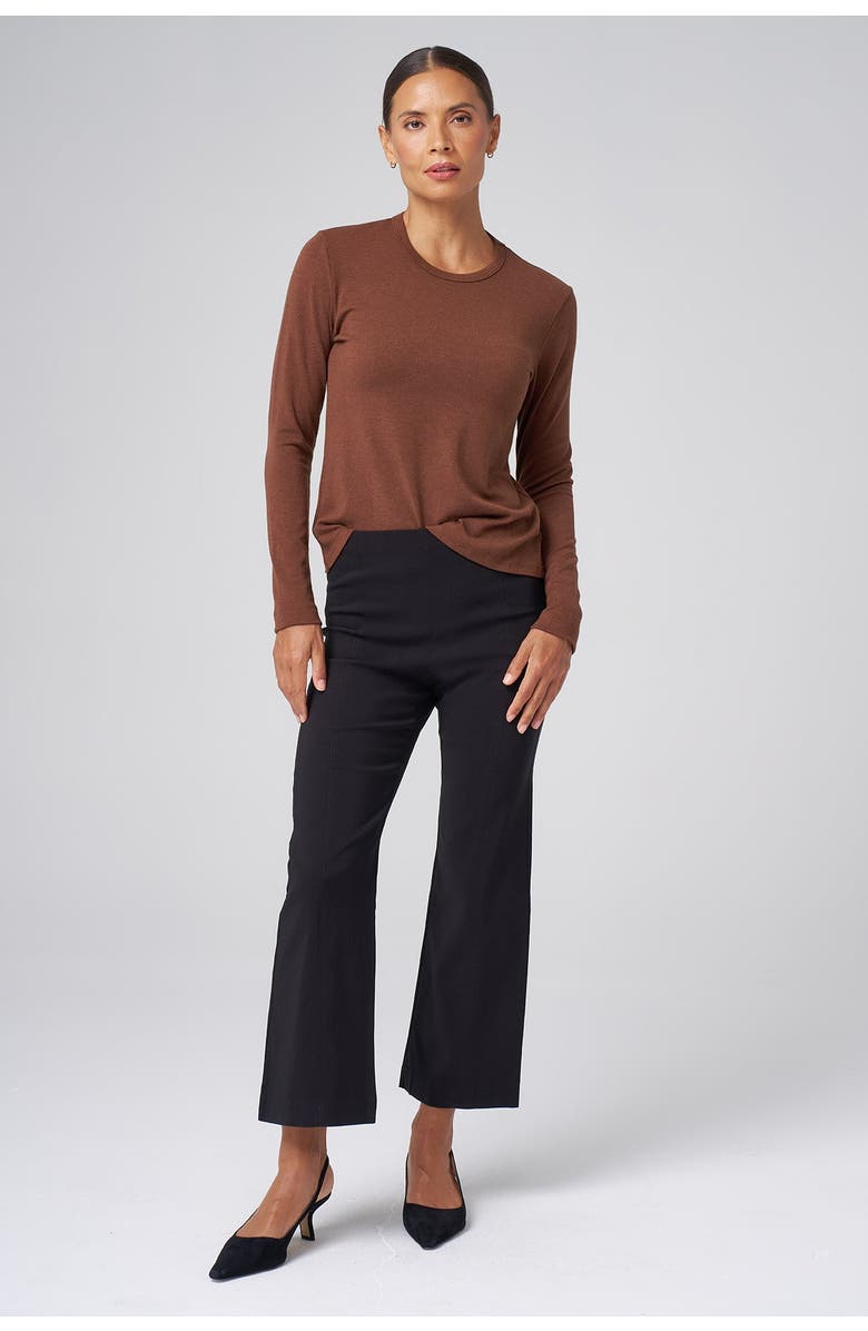 Franne Golde All-Season Kick Flare Stretch Pull-On Pant, Alternate, color, Black