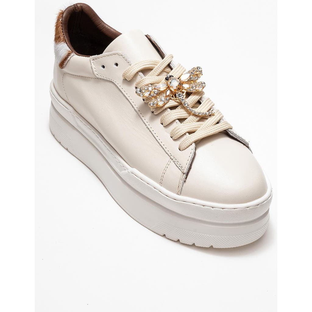 Forever & Always Shoes Laren Leather Buckle Sneakers In Neutral