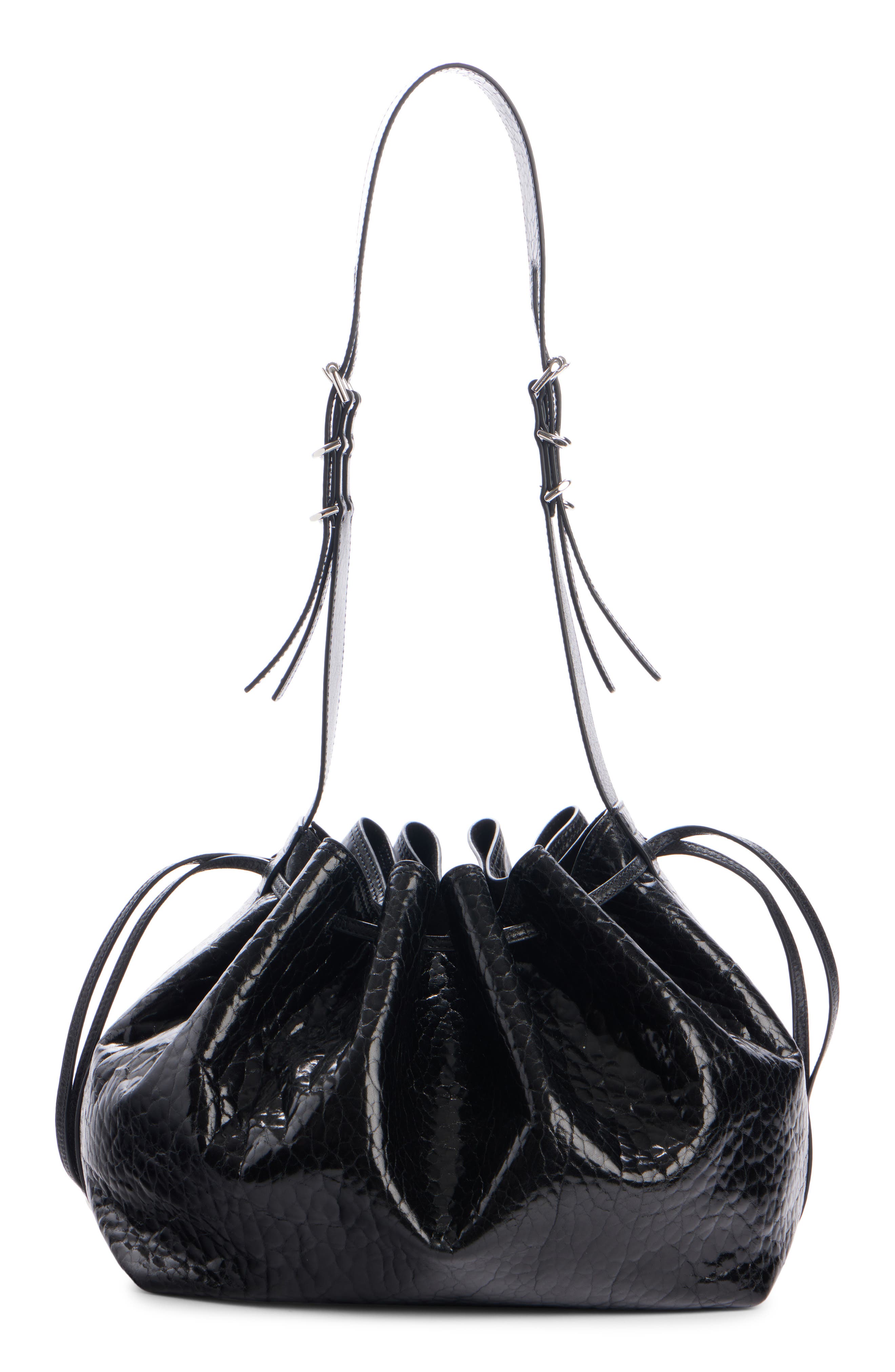 Givenchy Medium Pumpkin Drawstring Leather Bucket Bag, Alternate, color, 