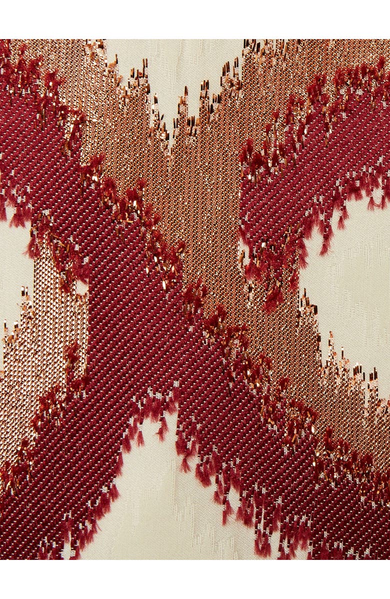 La DoubleJ Mini Swing Dress Tackle Jacquard Bordeaux, Alternate, color, 