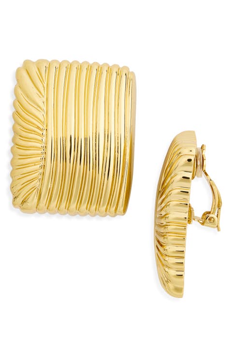 x Cassetto JC4 Clip-On Drop Earrings