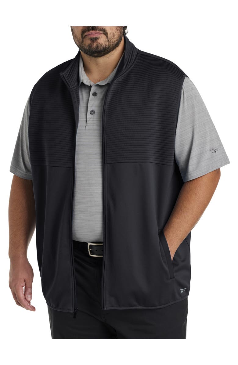 Reebok Big & Tall Ribbed Vest, Main, color, Black