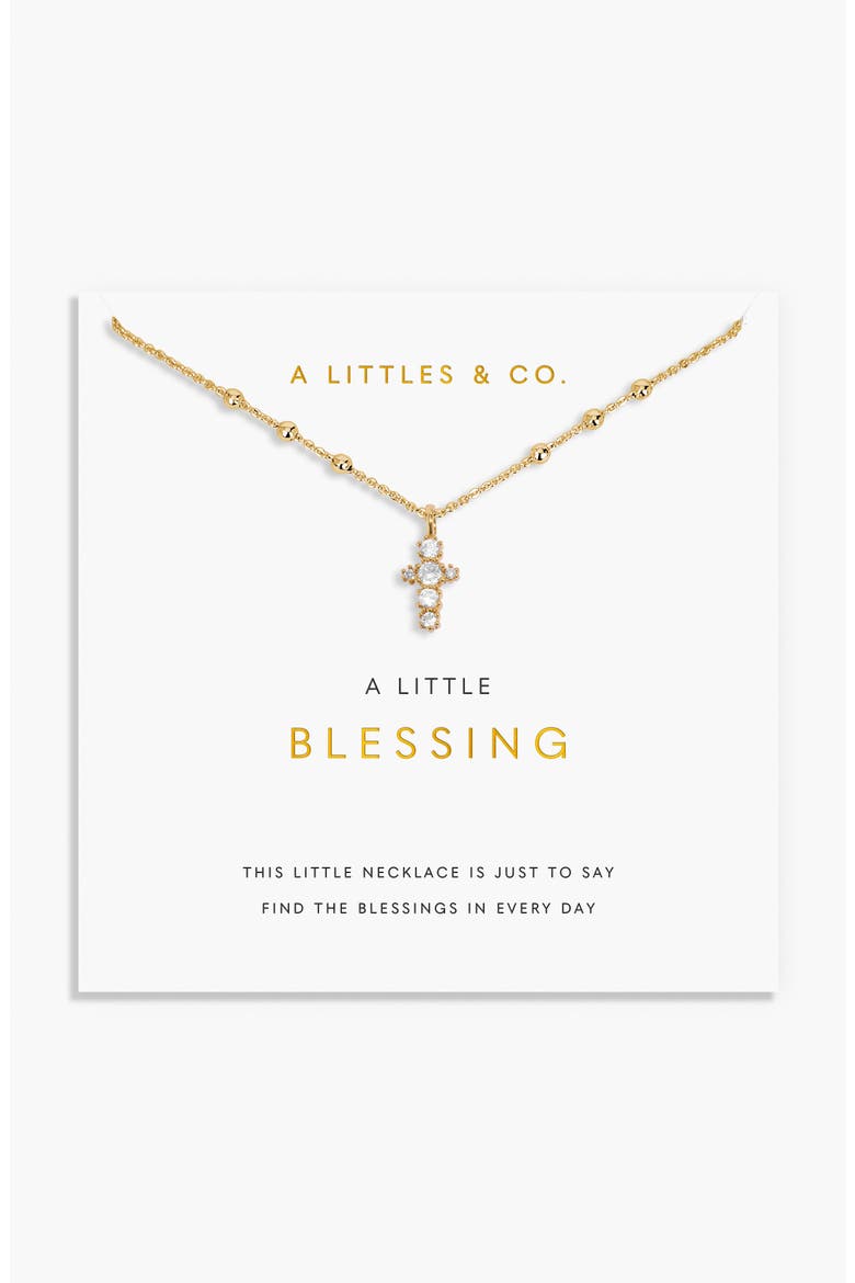 A Little 'Blessing' Necklace In Gold-Tone Plating, Main, color, Metallic Gold