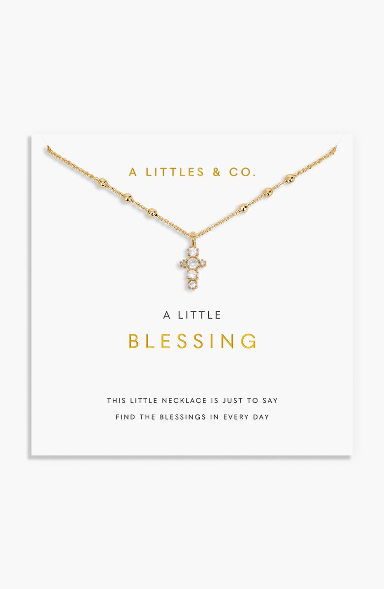 A Littles & Co A Little 'Blessing' Necklace In Gold-Tone Plating, Alternate, color, Metallic Gold