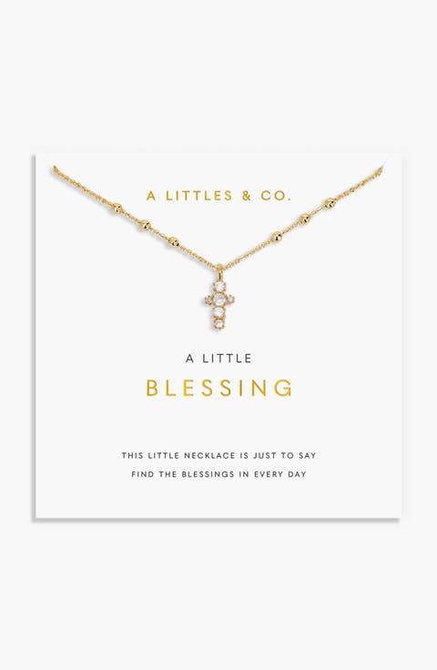 A Little 'Blessing' Necklace In Gold-Tone Plating