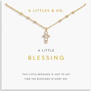 A Littles & Co A Little 'Blessing' Necklace In Gold-Tone Plating