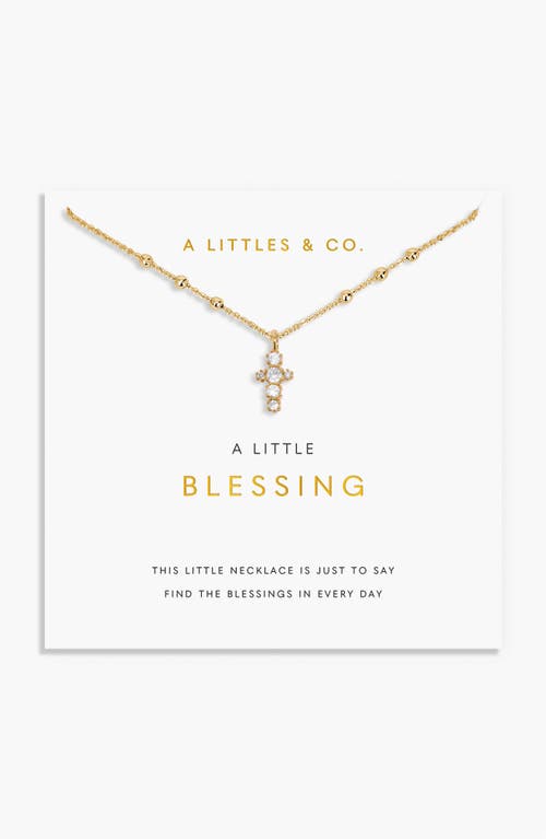 A Littles & Co. A Littles & Co A Little 'blessing' Necklace In Gold-tone Plating In Gold