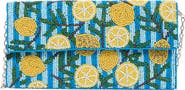 Collection XIIX Beaded Striped Lemon Clutch