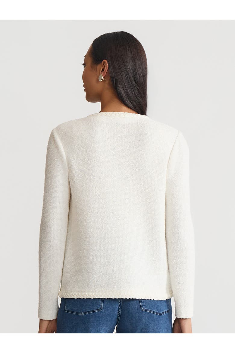 Relaxed Lightweight Soft Tweed Knit Jacket, Alternate, color, New Ivory