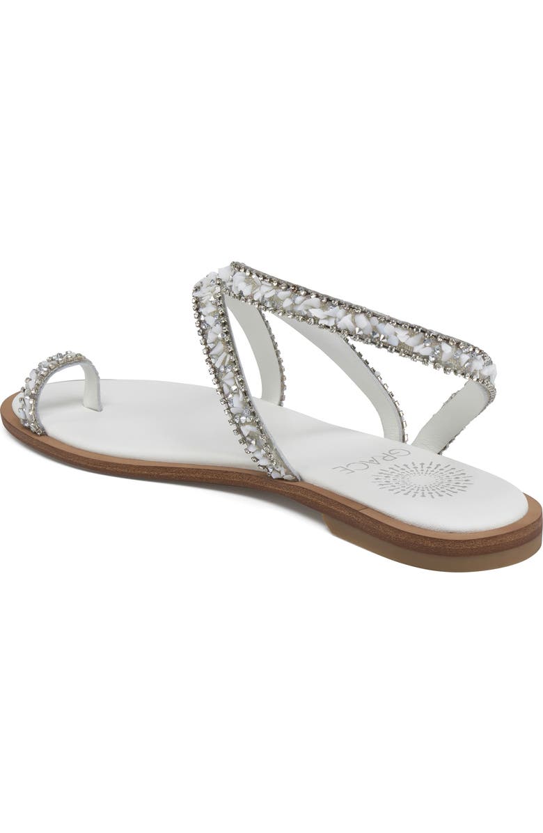 Grace Footwear Positano Crystal & Rhinestone Sandal, Alternate, color, White