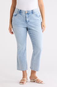 Democracy Scalloped Crop Flare Jeans
