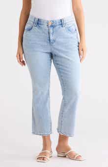 Democracy Scalloped Crop Flare Jeans