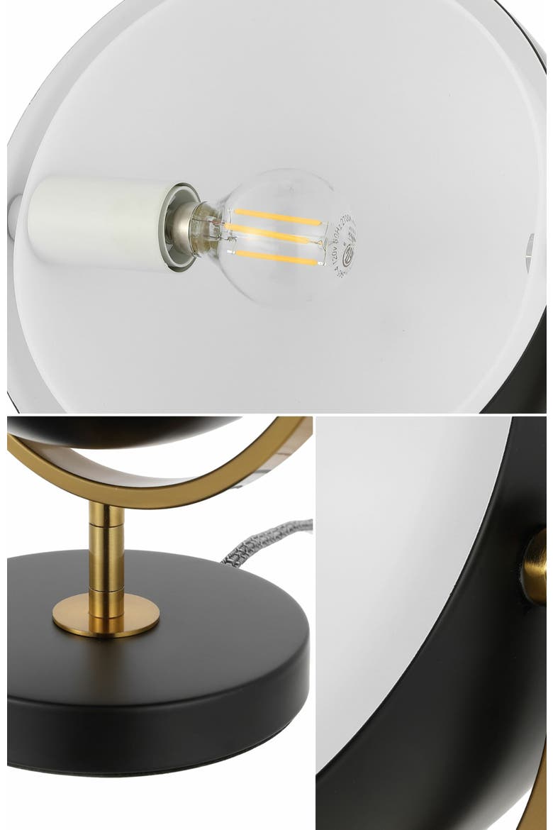 Orion Vintage Classic Metal/Acrylic Adjustable Orb LED Floor Spotlight, Alternate, color, Black/Brass Gold
